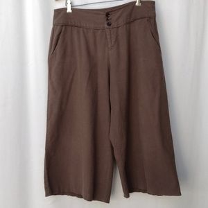 Ingredients Brown Wide Leg Capris 12